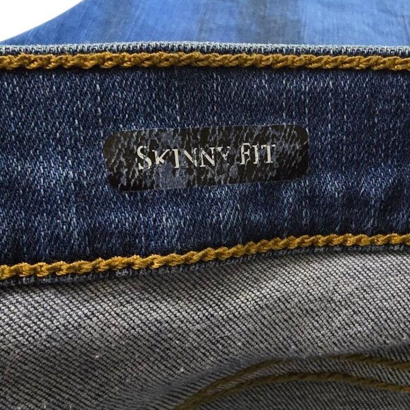 Judy Blue Leopard Print Patch Distressed Skinny Fit Jeans Sz 3XL - Picture 8 of 10